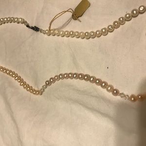 Pearl Neckless pink and cream NWT